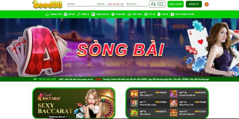 Đánh giá chung về nền tảng casino live Good88